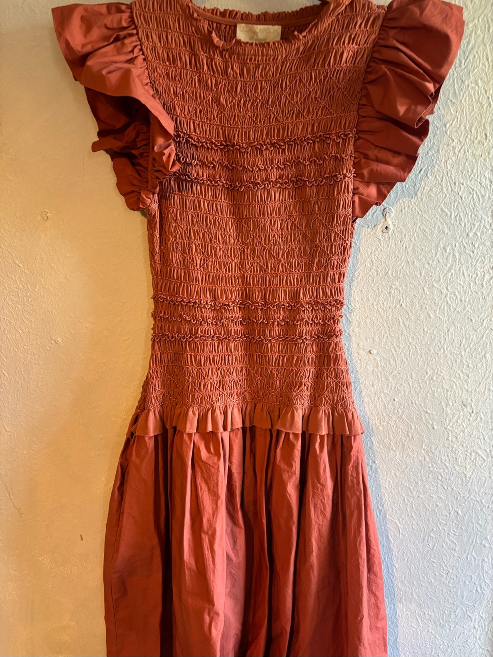 Ulla Johnson Rust Ruffle Maxi Dress - Picture 6 of 7